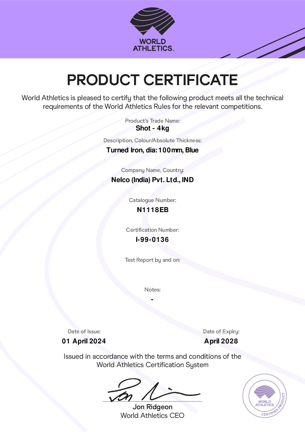 TURNED IRON SHOTS GAUGED 4.00 KG 100 MM - Image 3